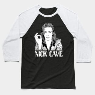 Retro Nick Cave smokes style Classic 80s Baseball T-Shirt